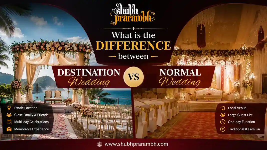 What is the difference between destination wedding and normal wedding?