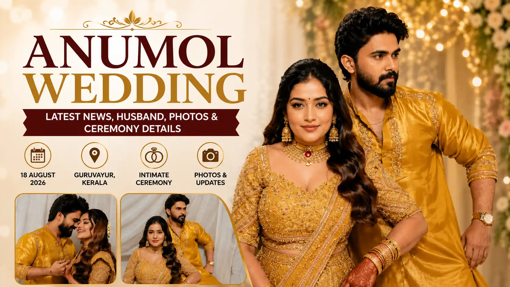 Anumol Wedding: Latest News, Husband, Photos & Ceremony Details