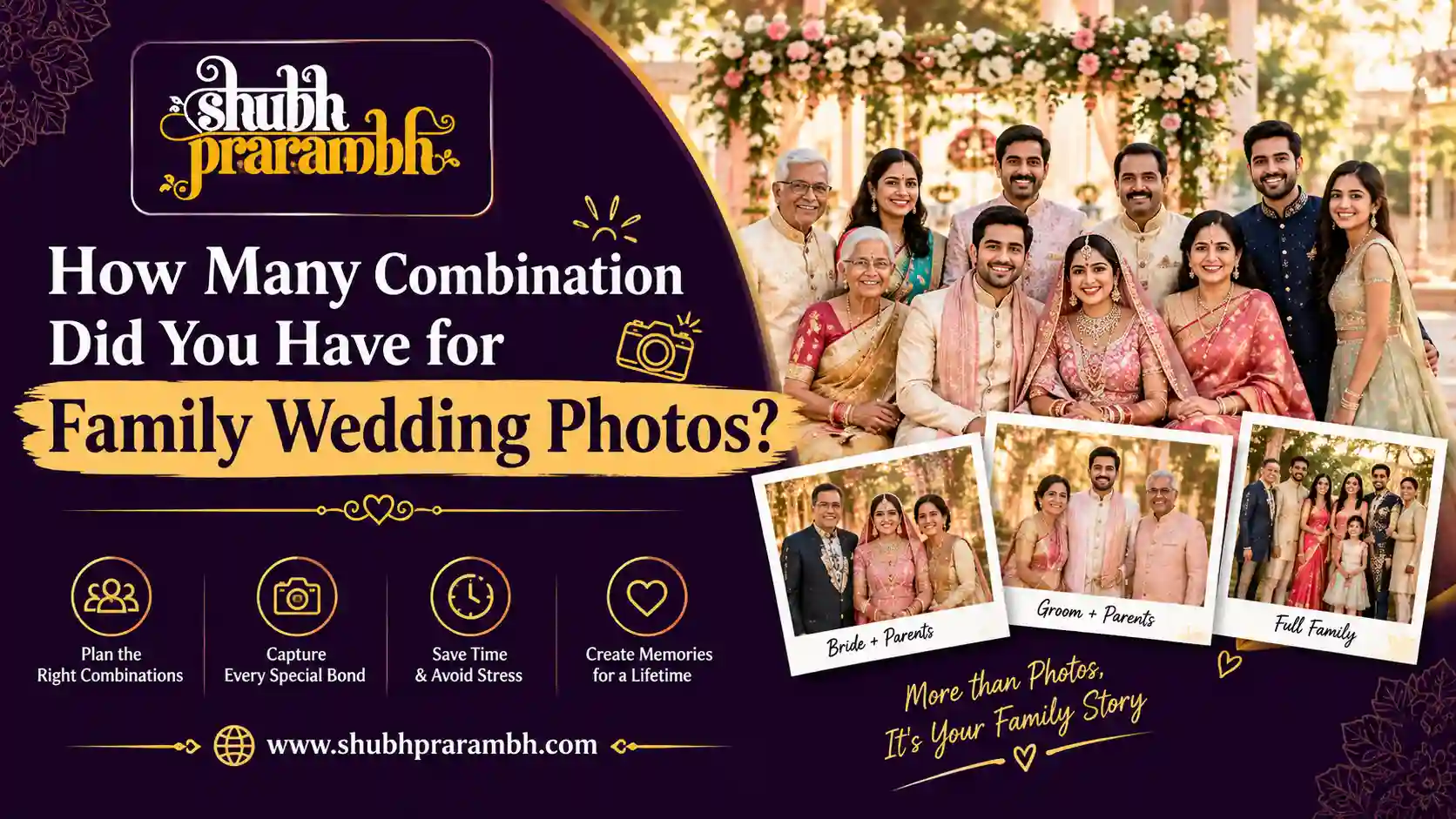 How Many Combination Did You Have for Family Wedding Photos?